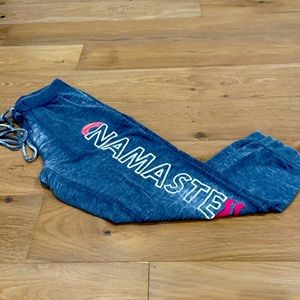 Lucky Brand XS Blue Namaste Rare Joggers Distress